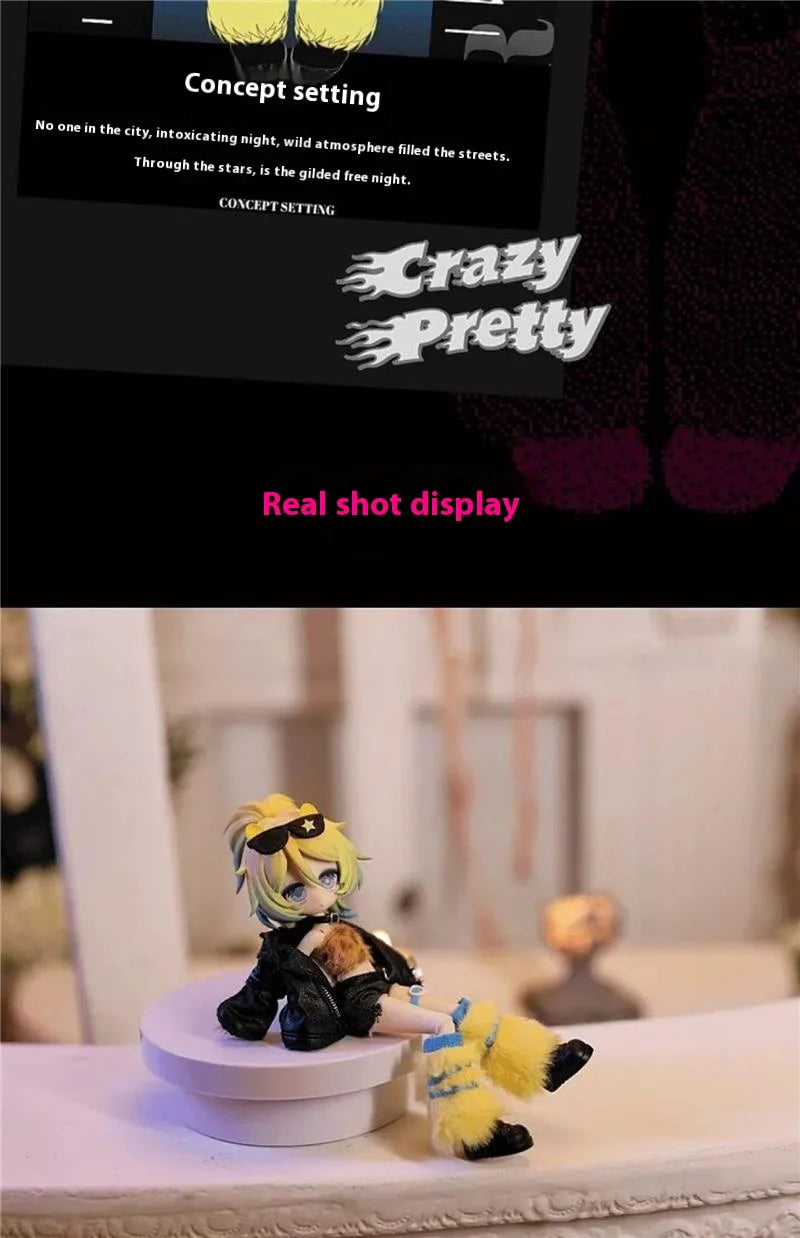 Crazy Pretty BJD Blind Box – Mini Boneca Articulada para Desktop Decor