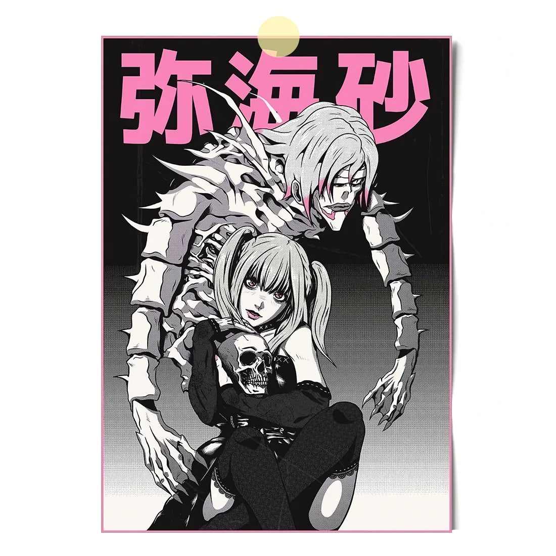 Japanese Comics Death Note Frameless Canvas Painting Poster Light Yagami Comics Peripheral Misa Amane Indoor Room Decoration