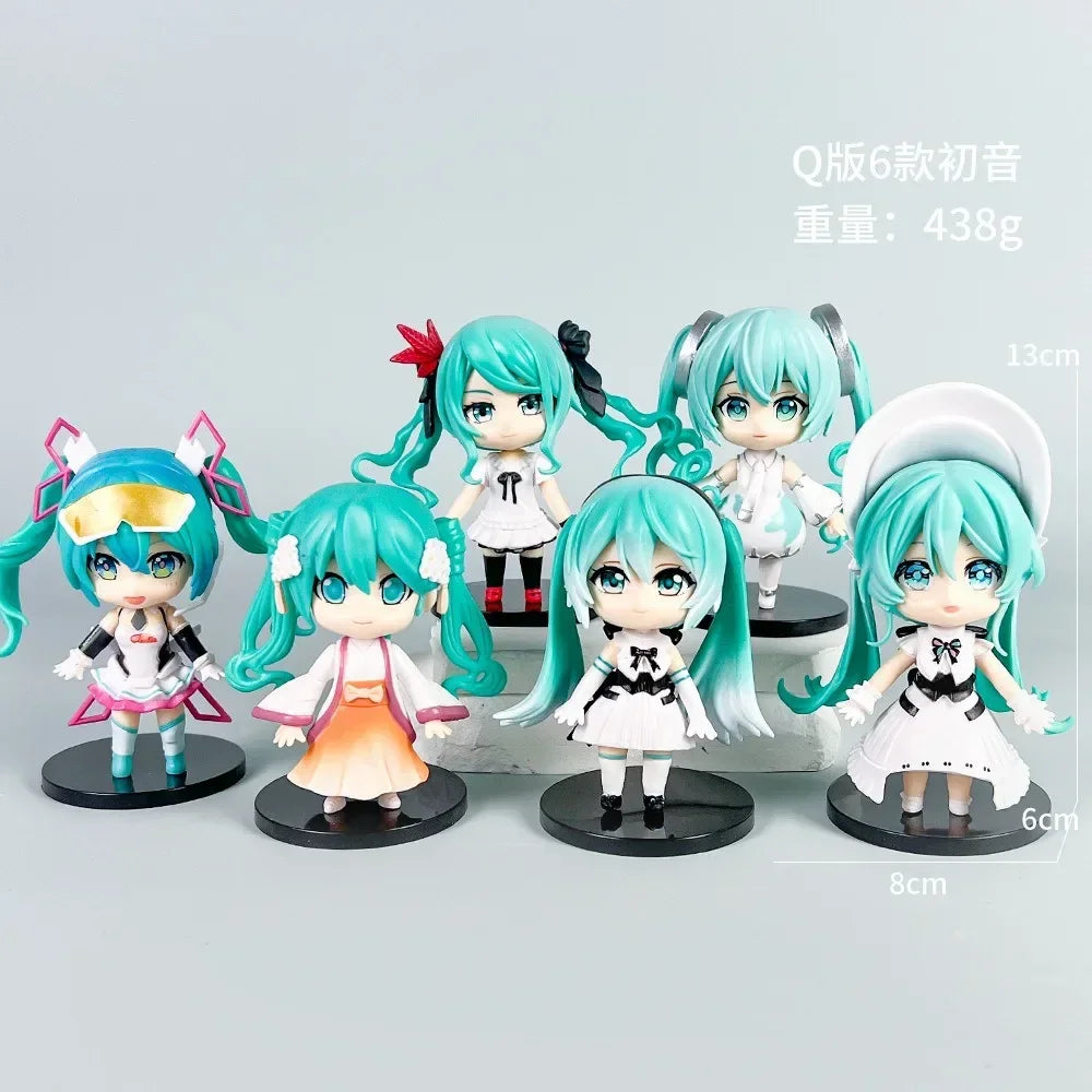 Blind Box Hatsune Miku – Série Qu Yunshang  Mini Figura Anime Fofa em PVC