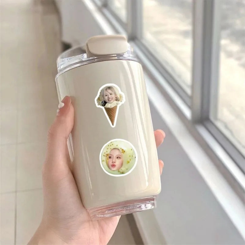 58pcs K‑pop Idol Stickers – Adesivos Cute à Prova d’Água para Celular e Cadernos