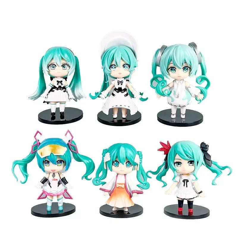 Blind Box Hatsune Miku – Série Qu Yunshang  Mini Figura Anime Fofa em PVC