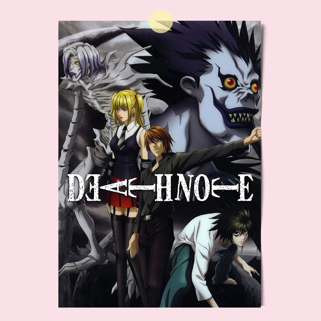 Japanese Comics Death Note Frameless Canvas Painting Poster Light Yagami Comics Peripheral Misa Amane Indoor Room Decoration