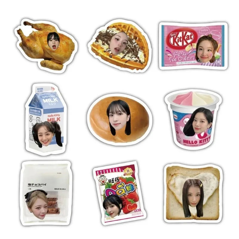 58pcs K‑pop Idol Stickers – Adesivos Cute à Prova d’Água para Celular e Cadernos