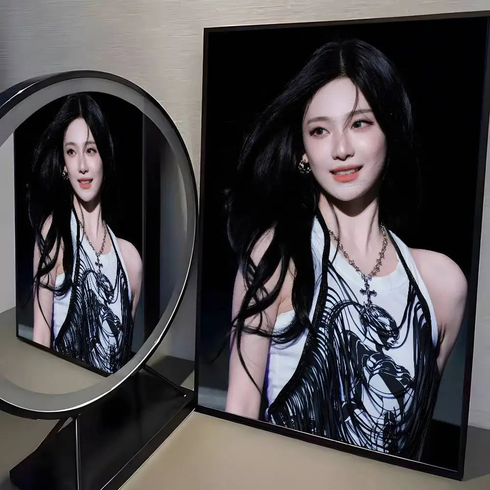 Korean pop music A-Aespa Poster art HD canvas advanced aesthetic Printing Paper Wall Art for Living Room Home Decor