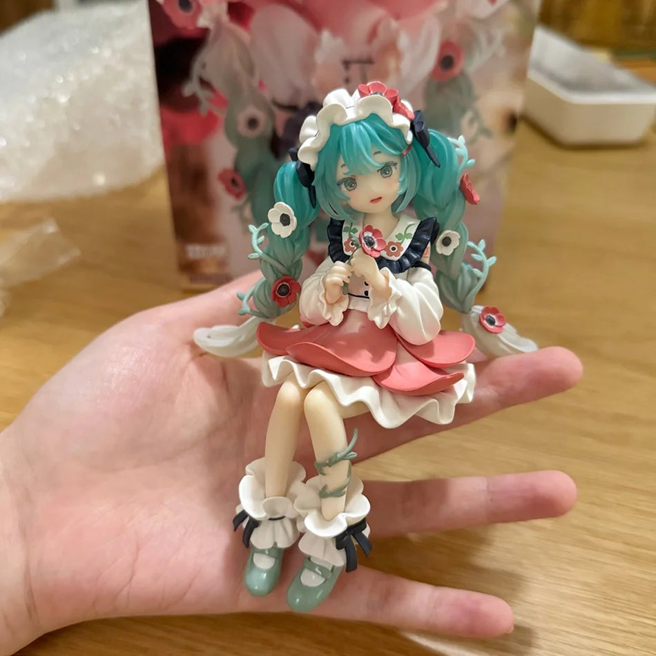 Hatsune Miku Anime Figure Toys Flower Fairy Collection MIKU Kawaii Cartoon PVC Action Figurine Model Dolls Birthdays Gifts Kids