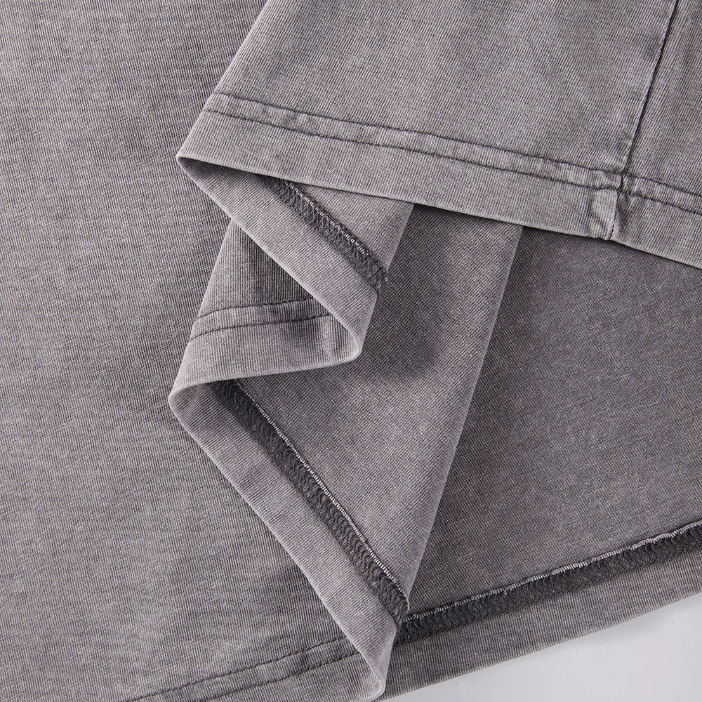 K-Pop My Little Soda Pop Prints Washed T-Shirt Mens Cotton Oversize Tops Casual Comfortable T Shirts Summer O-Neck Men'S Clothes