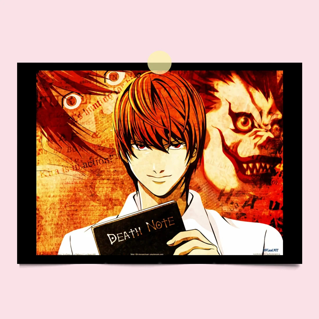Japanese Comics Death Note Frameless Canvas Painting Poster Light Yagami Comics Peripheral Misa Amane Indoor Room Decoration
