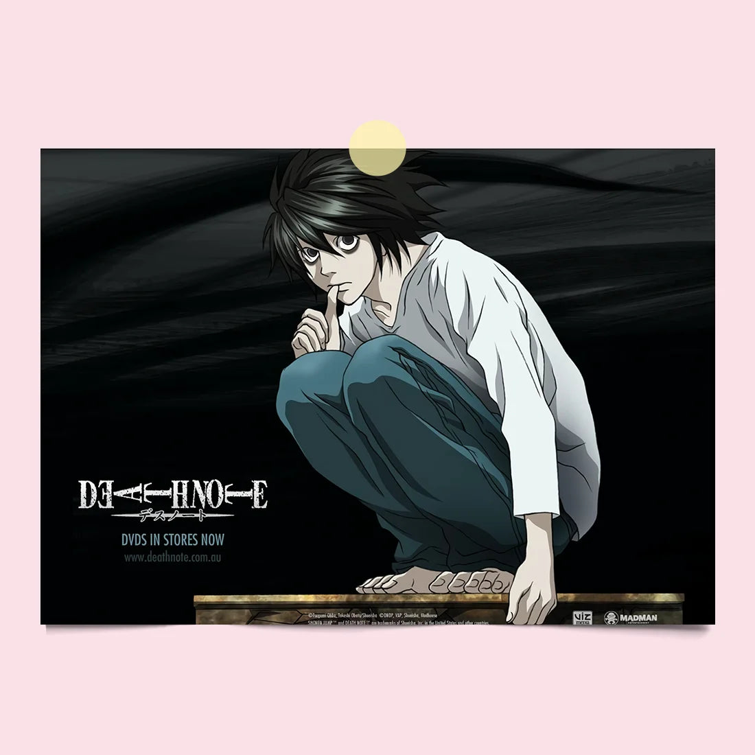 Japanese Comics Death Note Frameless Canvas Painting Poster Light Yagami Comics Peripheral Misa Amane Indoor Room Decoration