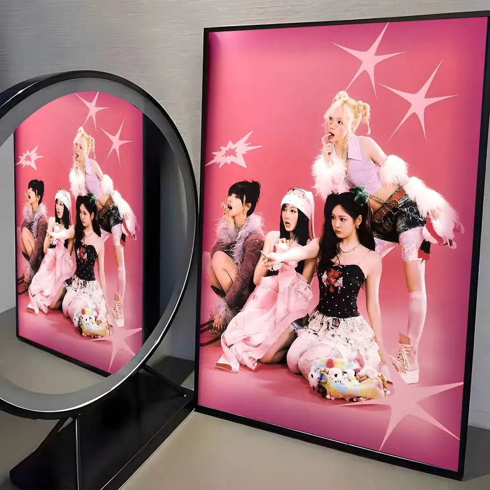 Korean pop music A-Aespa Poster art HD canvas advanced aesthetic Printing Paper Wall Art for Living Room Home Decor