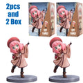 New  Anime Spy X Family CODE:White 14cm Toy PVC Anya Winter Clothing Detective Image Desktop Decorations Cute Gifts for Kids