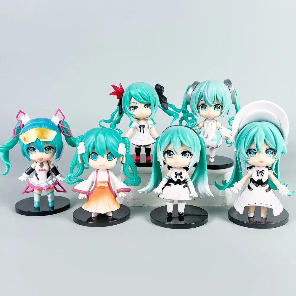 Blind Box Hatsune Miku – Série Qu Yunshang  Mini Figura Anime Fofa em PVC