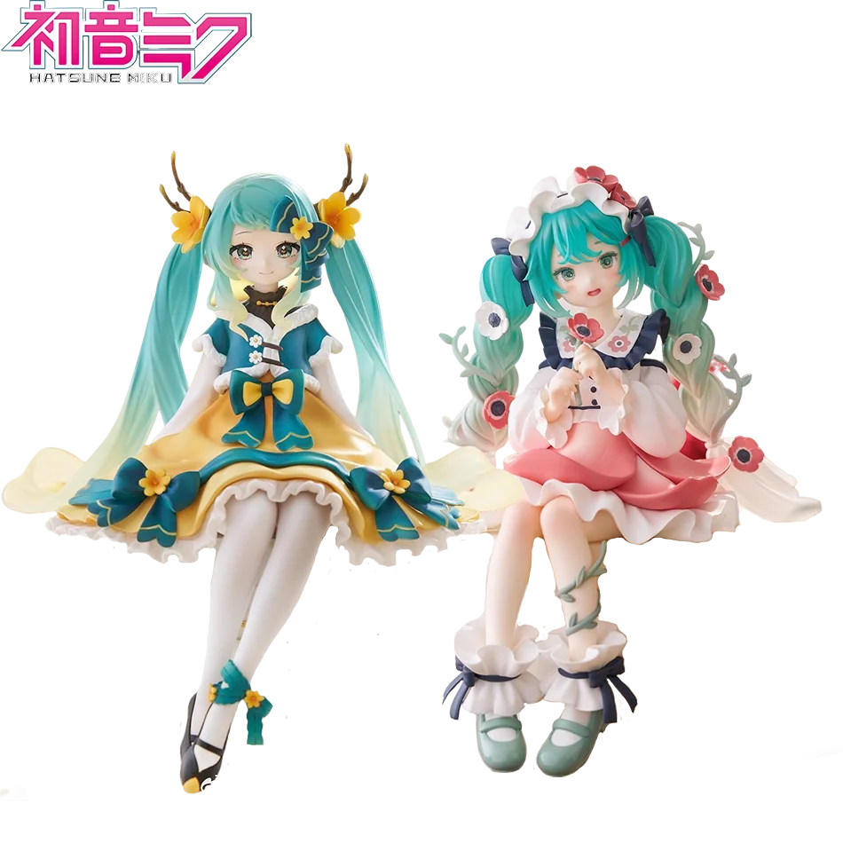 Hatsune Miku Anime Figure Toys Flower Fairy Collection MIKU Kawaii Cartoon PVC Action Figurine Model Dolls Birthdays Gifts Kids
