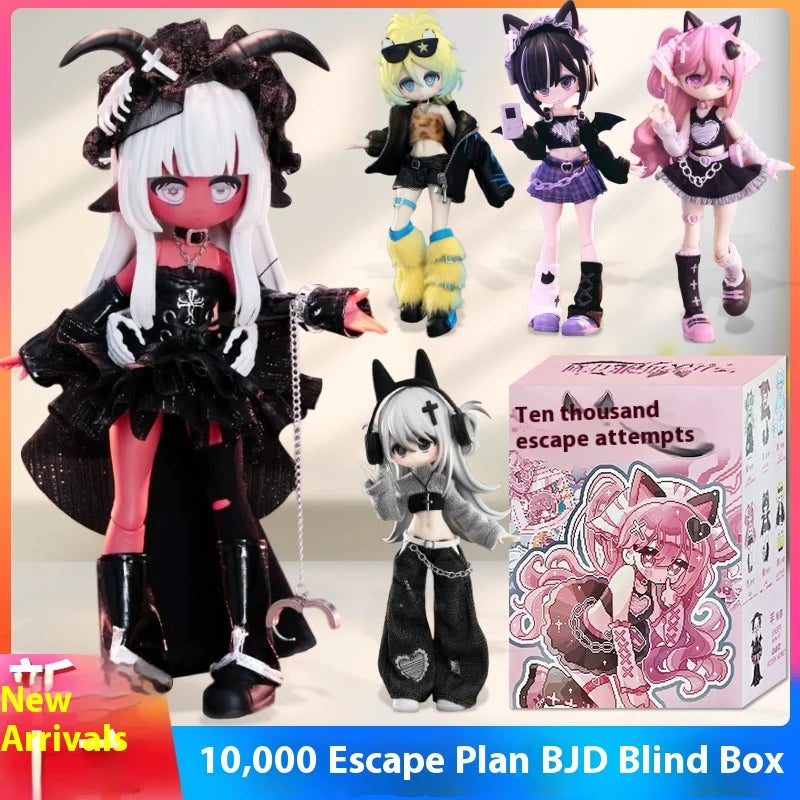 Crazy Pretty BJD Blind Box – Mini Boneca Articulada para Desktop Decor