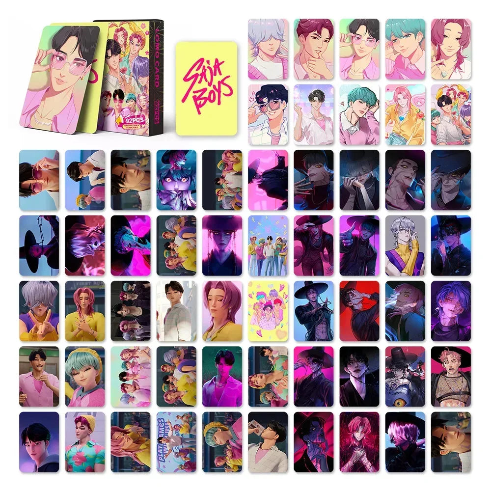 b 30/55/92pcs Kpop Demon Hunter  for Boys Girls Cartoon Anime Animation Surrounding Students Fashion Cute Collect Cards Gifts