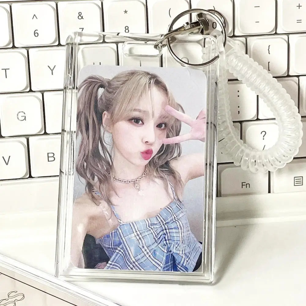 3 Inch K-Pop Idol Photo Protector Credit Id Bank Card Photo Display Holder Transparent Acrylic K-Pop Photocard Holder Sleeves