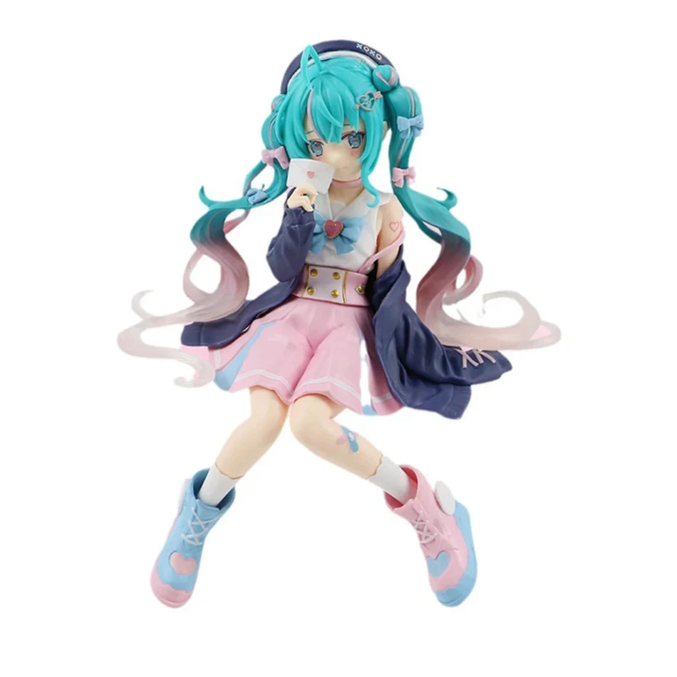 Animation Anime Beautiful Girl Hatsune Miku Handmade Devil Hatsune Miku Cat Ear Hatsune Miku Cute Handmade PVC Model Decorations