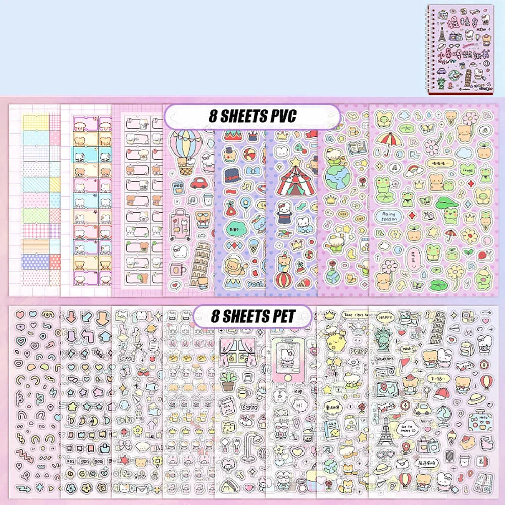 Kpop Washi Sticker Book - Cute DIY Decoration for Journals, Scrapbooking & Stationery
