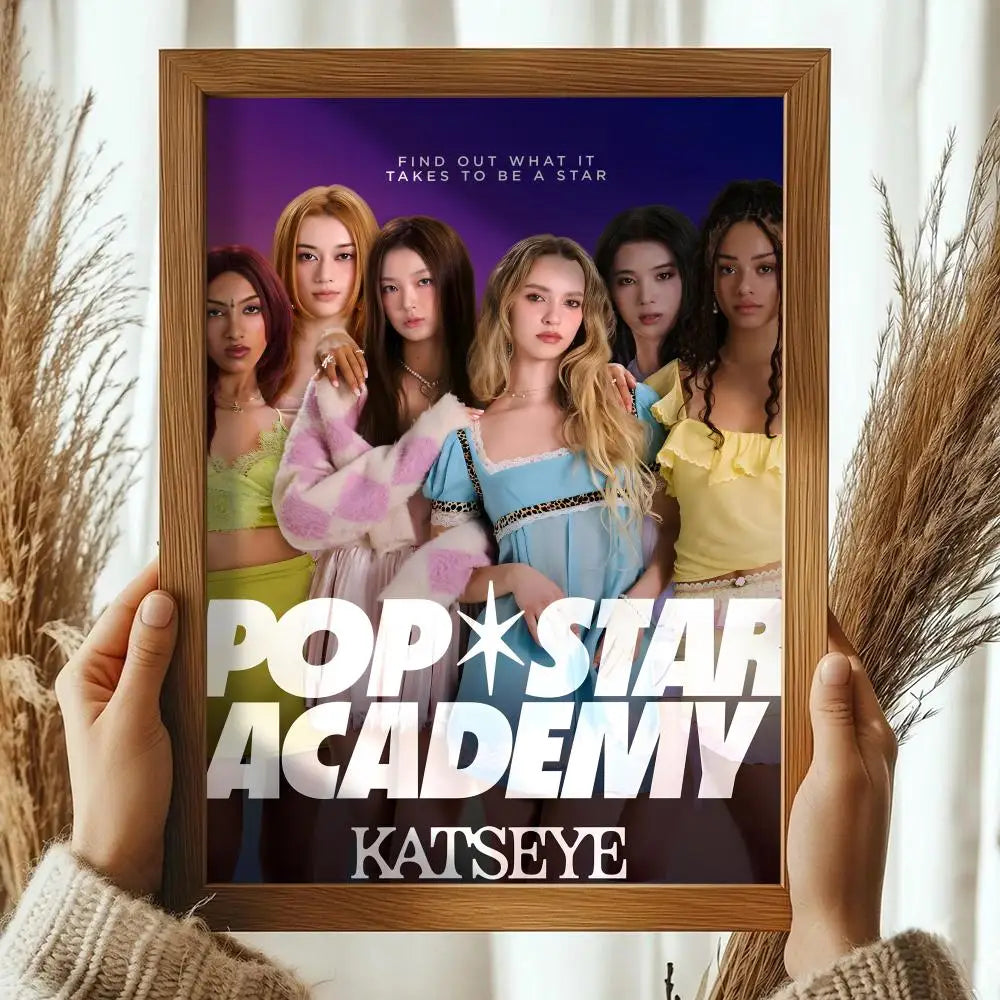 Pop Kpop Groups K_KatseyeS Magazines Poster Decorative Wall Art Stickers Mural Photo Print for Home Living Room Hallway Decor