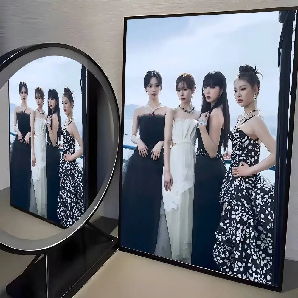 Korean pop music A-Aespa Poster art HD canvas advanced aesthetic Printing Paper Wall Art for Living Room Home Decor