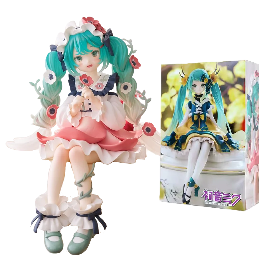 Hatsune Miku Anime Figure Toys Flower Fairy Collection MIKU Kawaii Cartoon PVC Action Figurine Model Dolls Birthdays Gifts Kids