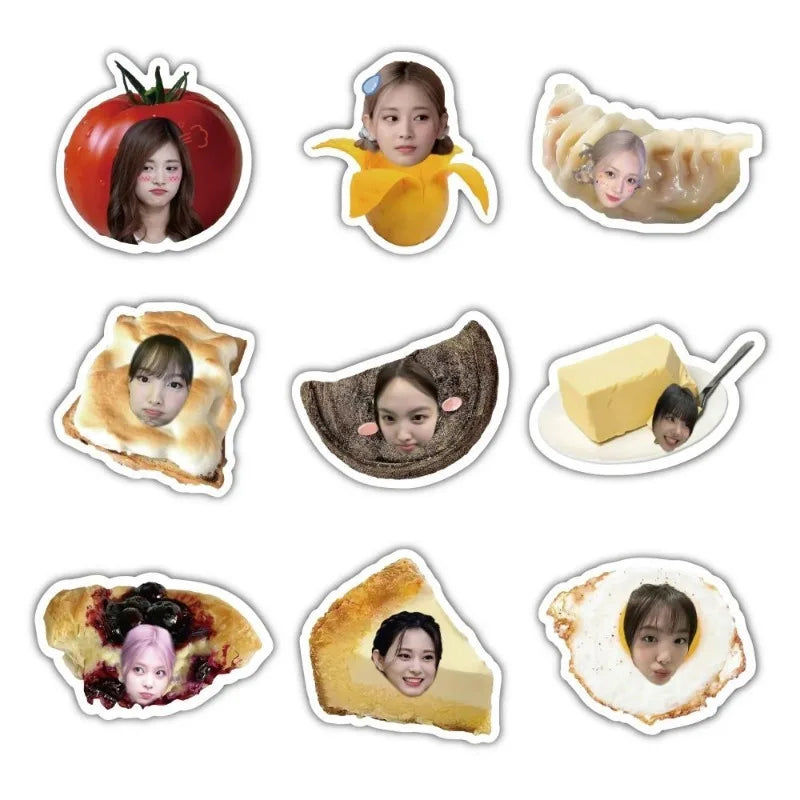 58pcs K‑pop Idol Stickers – Adesivos Cute à Prova d’Água para Celular e Cadernos