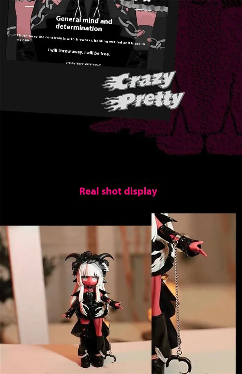 Crazy Pretty BJD Blind Box – Mini Boneca Articulada para Desktop Decor