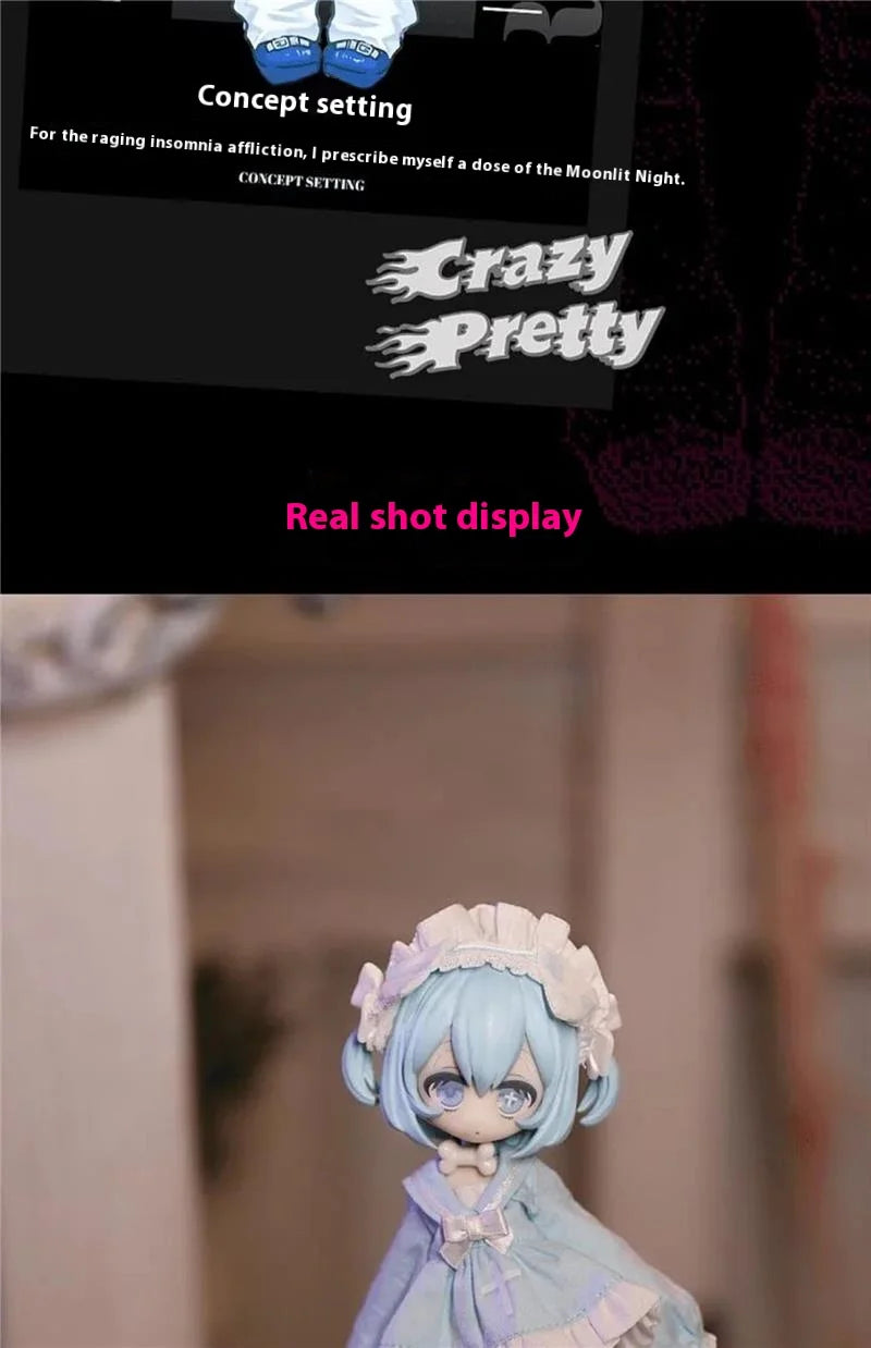 Crazy Pretty BJD Blind Box – Mini Boneca Articulada para Desktop Decor