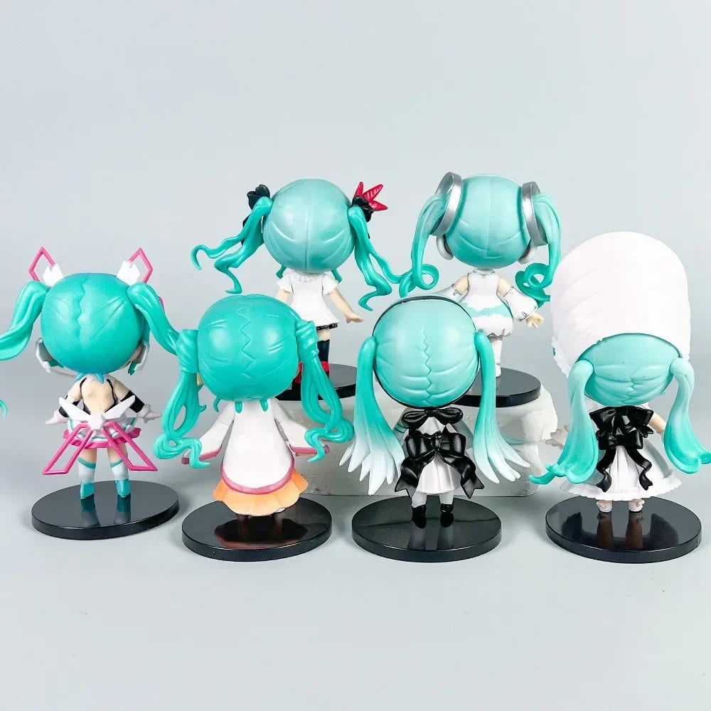 Blind Box Hatsune Miku – Série Qu Yunshang  Mini Figura Anime Fofa em PVC