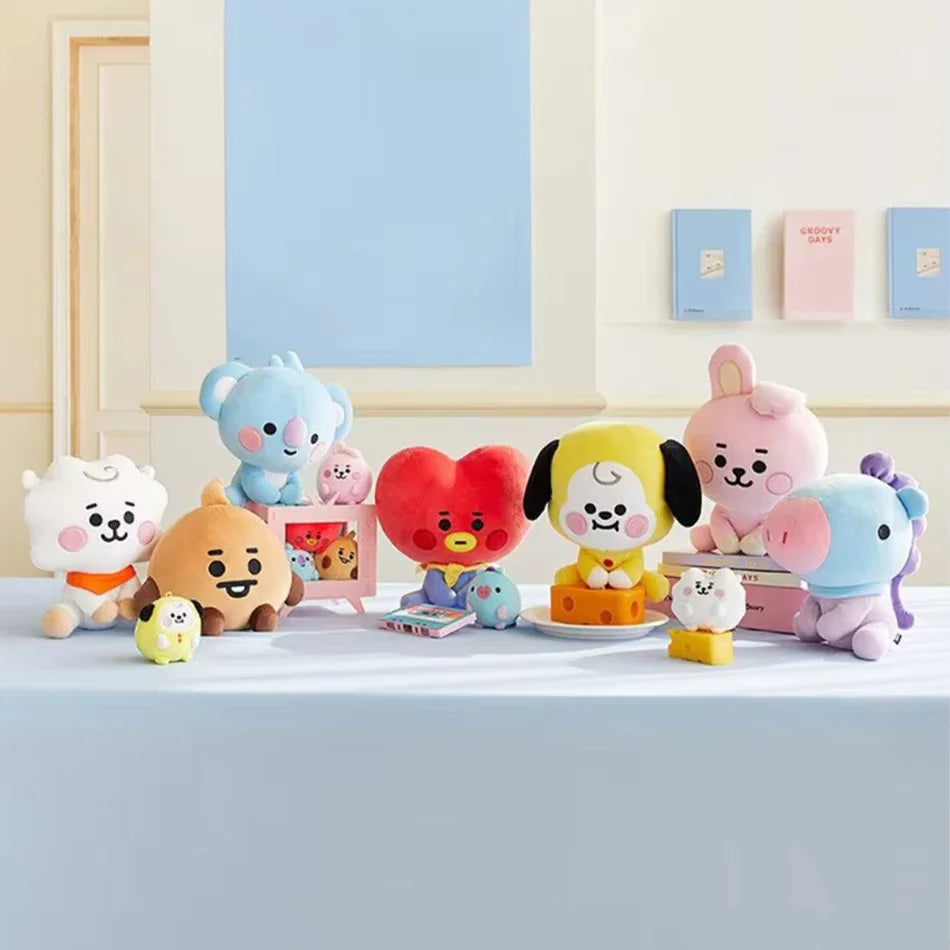 BT21 Cartoon Plush – Chaveiro/Pingente para Mochila, Celular e Escritório