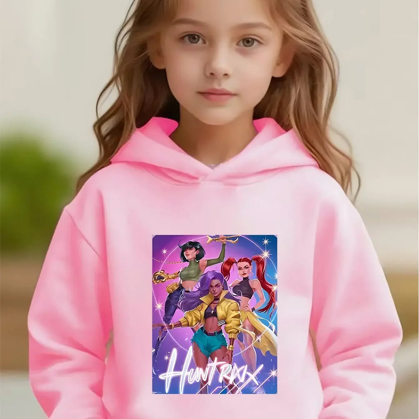 K-Pop Korean Group Logo Hoodie Sweatshirt - Pink Winter Warm Korean Pop ï¼ŒCute K-Drama Inspired Jacket 3+ Years