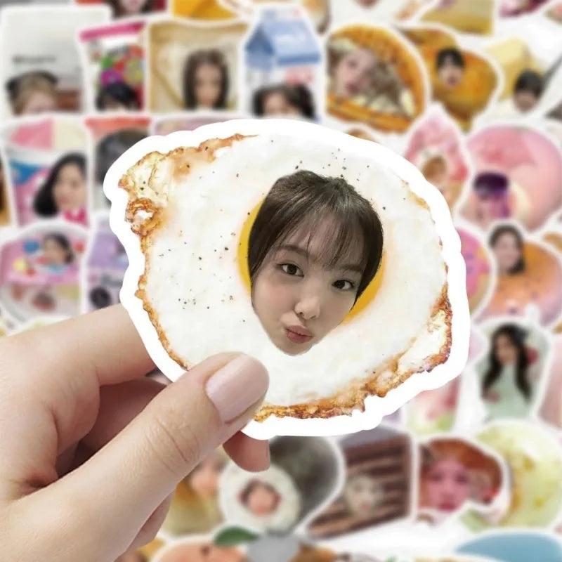 58pcs K‑pop Idol Stickers – Adesivos Cute à Prova d’Água para Celular e Cadernos