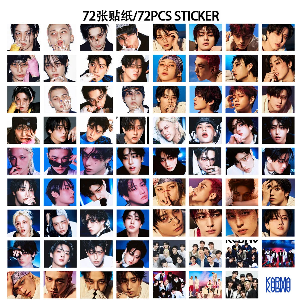 127pcs New Album KARMA HOP Photo Card Photocards Stickers Kpop Merch Lomo Cards Set Fans Collection Cards Gift