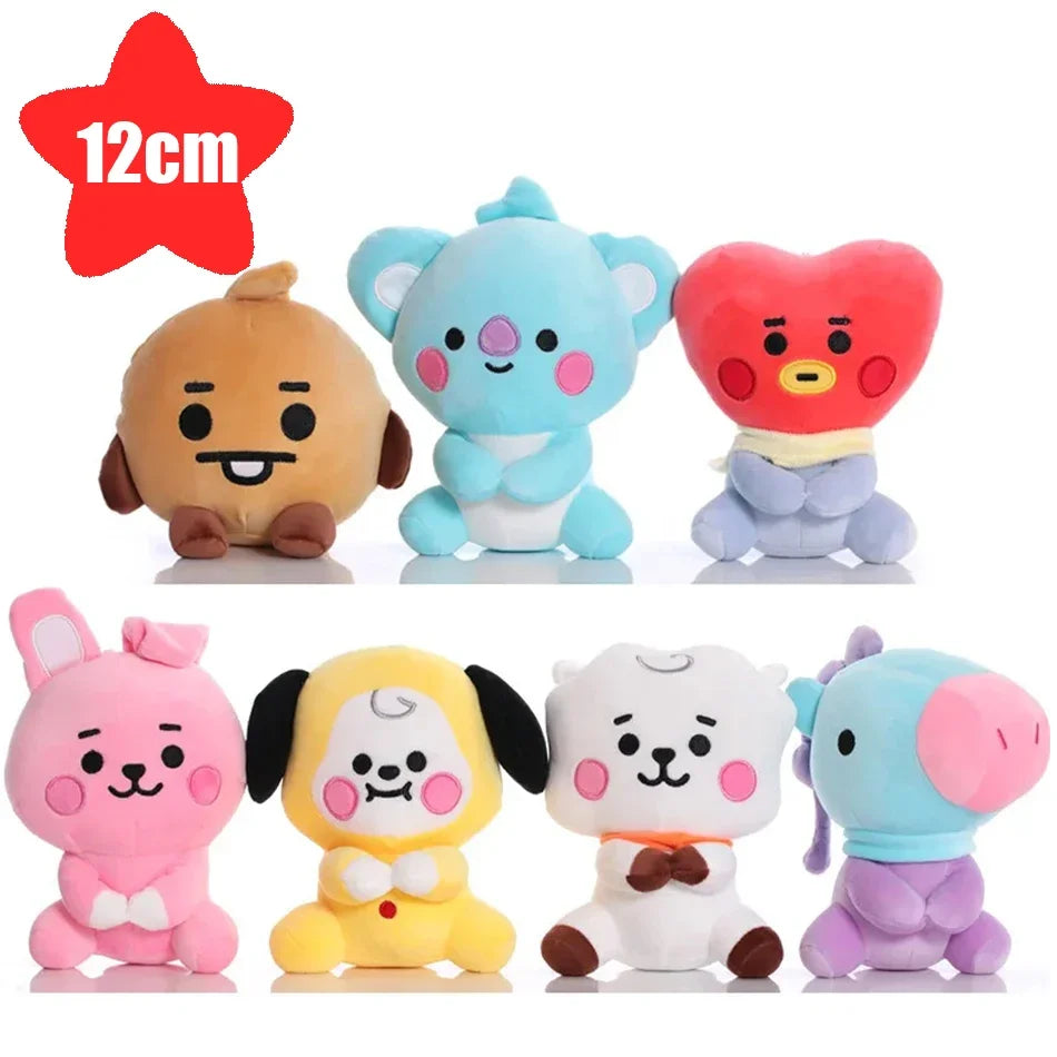 BT21 Cartoon Plush – Chaveiro/Pingente para Mochila, Celular e Escritório