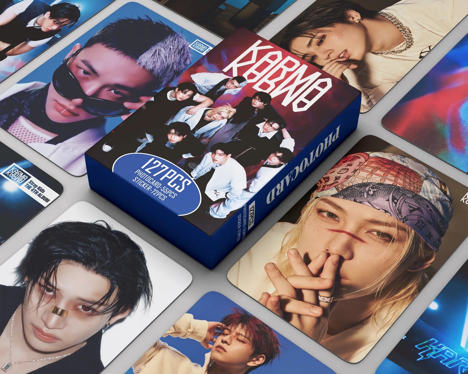 127pcs New Album KARMA HOP Photo Card Photocards Stickers Kpop Merch Lomo Cards Set Fans Collection Cards Gift