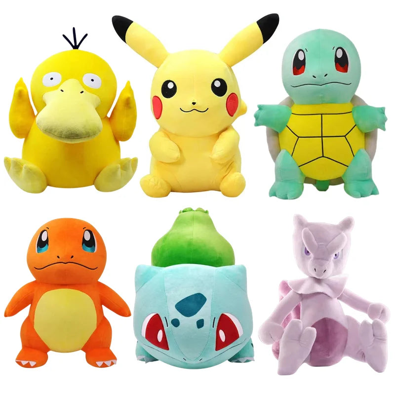 Anime Pokemon Plush Toys Charmander Bulbasaur Squirtle Pikachu Plush  Stuffed Animal Toy Pokemon Doll Kids Gift