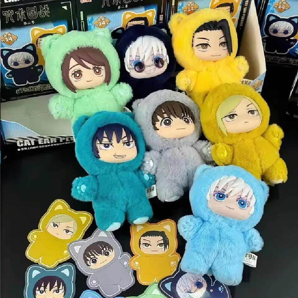 Eaki Jujutsu Kaisen S2 – Gojo Cat Park Party Plush Pendant  Coleção Anime