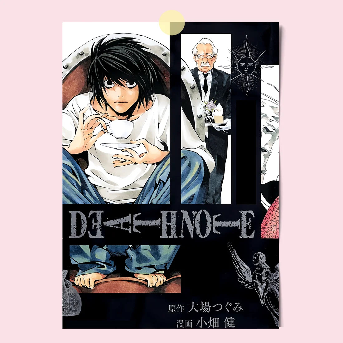 Japanese Comics Death Note Frameless Canvas Painting Poster Light Yagami Comics Peripheral Misa Amane Indoor Room Decoration