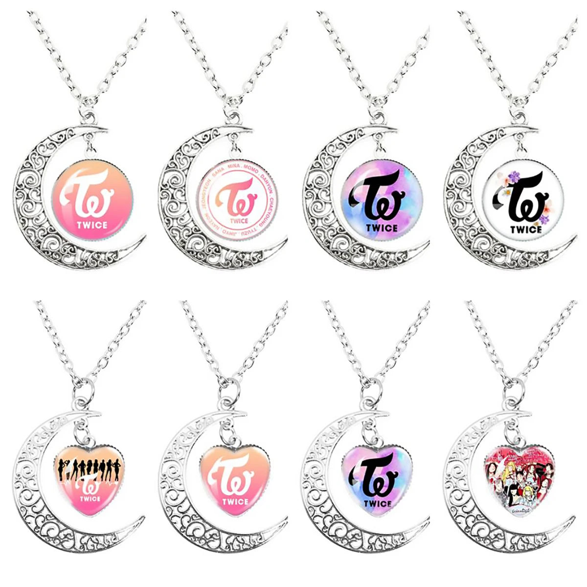 Colar TWICE Candybong Z – Pingente Lua Kawaii  Acessório para Fãs