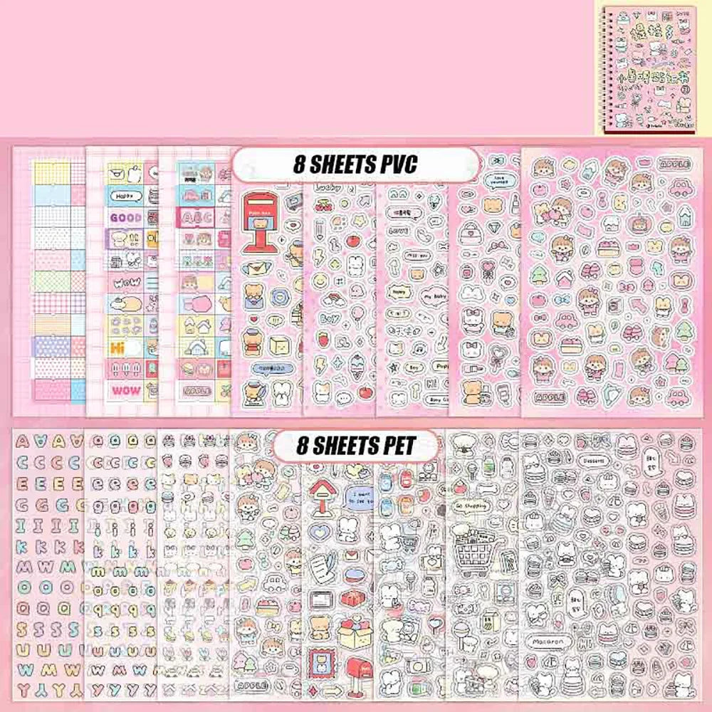 Kpop Washi Sticker Book - Cute DIY Decoration for Journals, Scrapbooking & Stationery