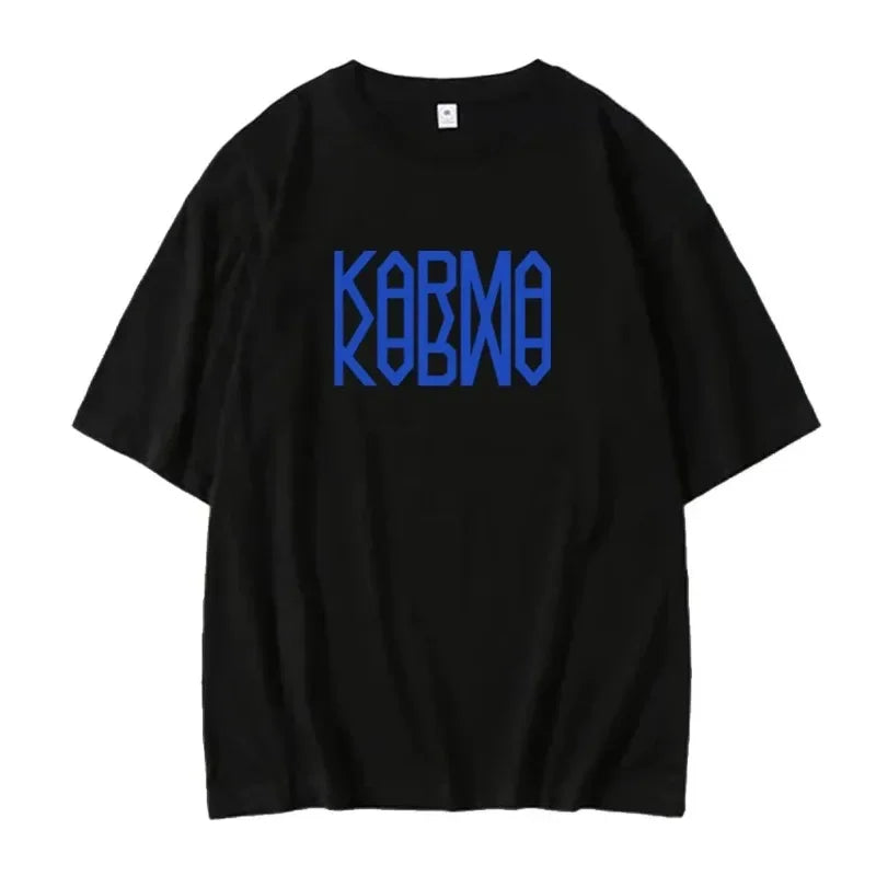 Kpop Straykids 2025 Fourth Album KARMA Kpop Fashion T-shirt Men's and Women's Casual Group Casual Cotton Short Sleeve Top
