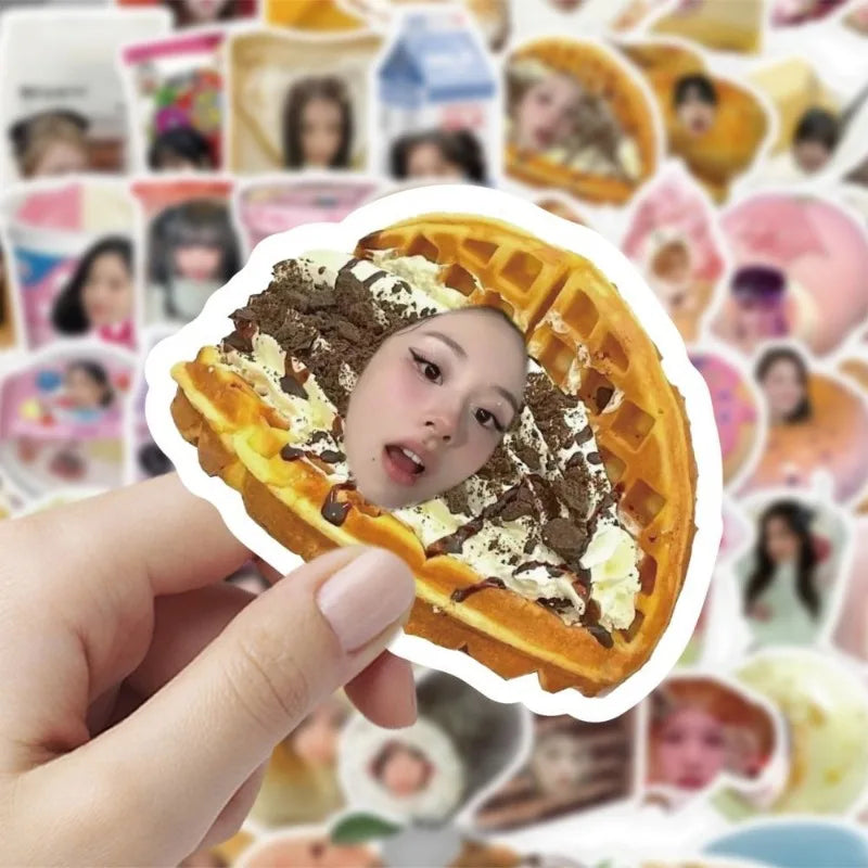 58pcs K‑pop Idol Stickers – Adesivos Cute à Prova d’Água para Celular e Cadernos