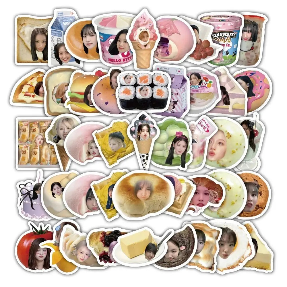 58pcs K‑pop Idol Stickers – Adesivos Cute à Prova d’Água para Celular e Cadernos