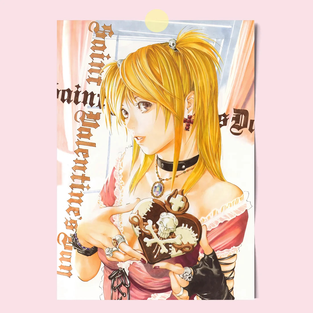 Japanese Comics Death Note Frameless Canvas Painting Poster Light Yagami Comics Peripheral Misa Amane Indoor Room Decoration