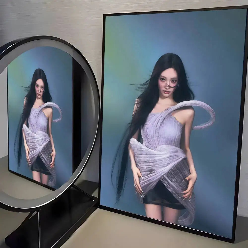 Korean pop music A-Aespa Poster art HD canvas advanced aesthetic Printing Paper Wall Art for Living Room Home Decor