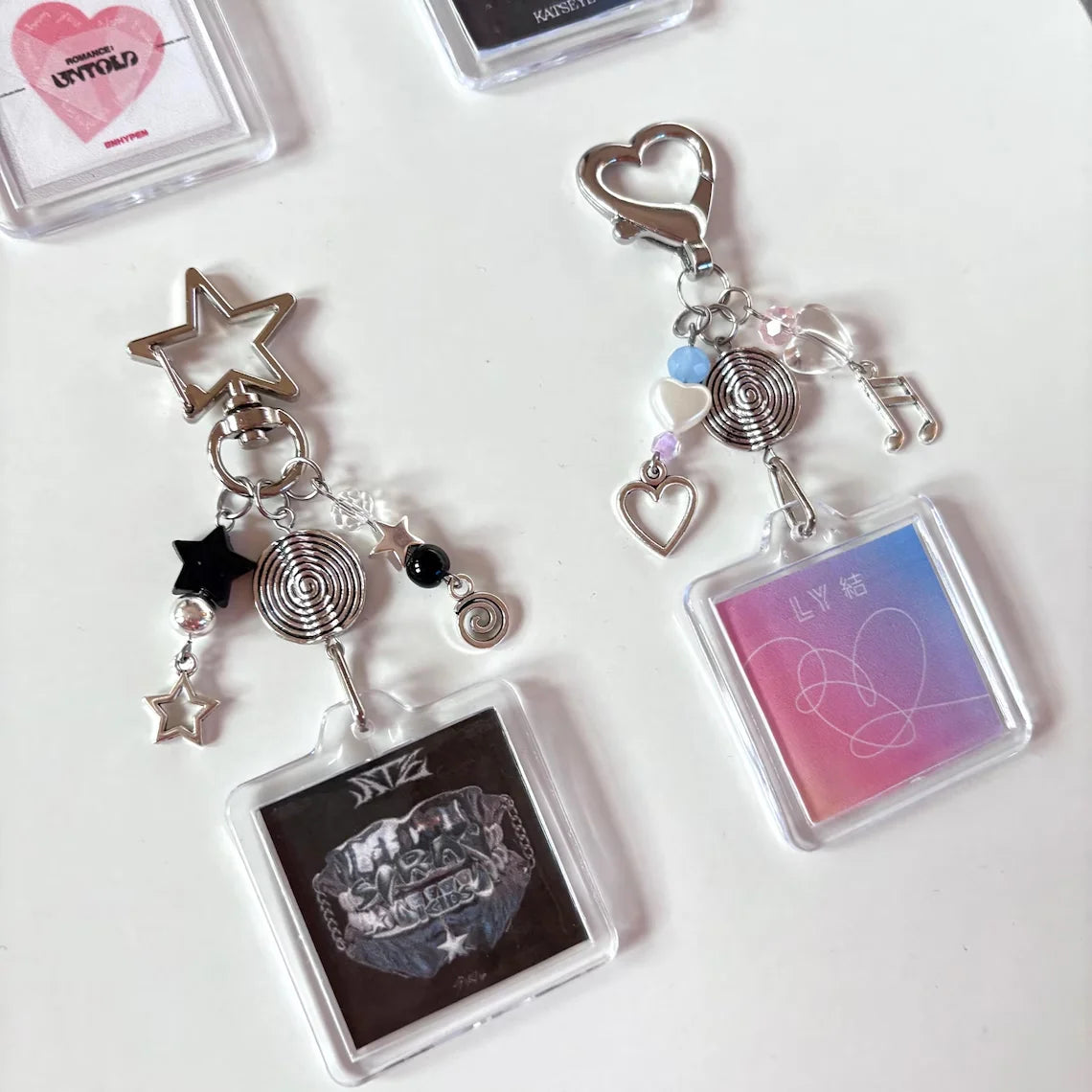 K-POP album keychain, concert accessories, fan gifts