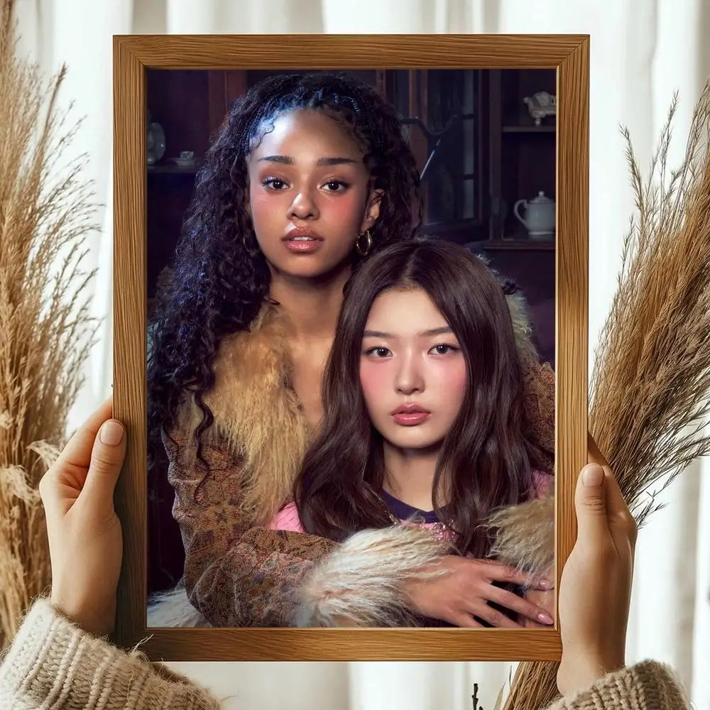 Pop Kpop Groups K_KatseyeS Magazines Poster Decorative Wall Art Stickers Mural Photo Print for Home Living Room Hallway Decor