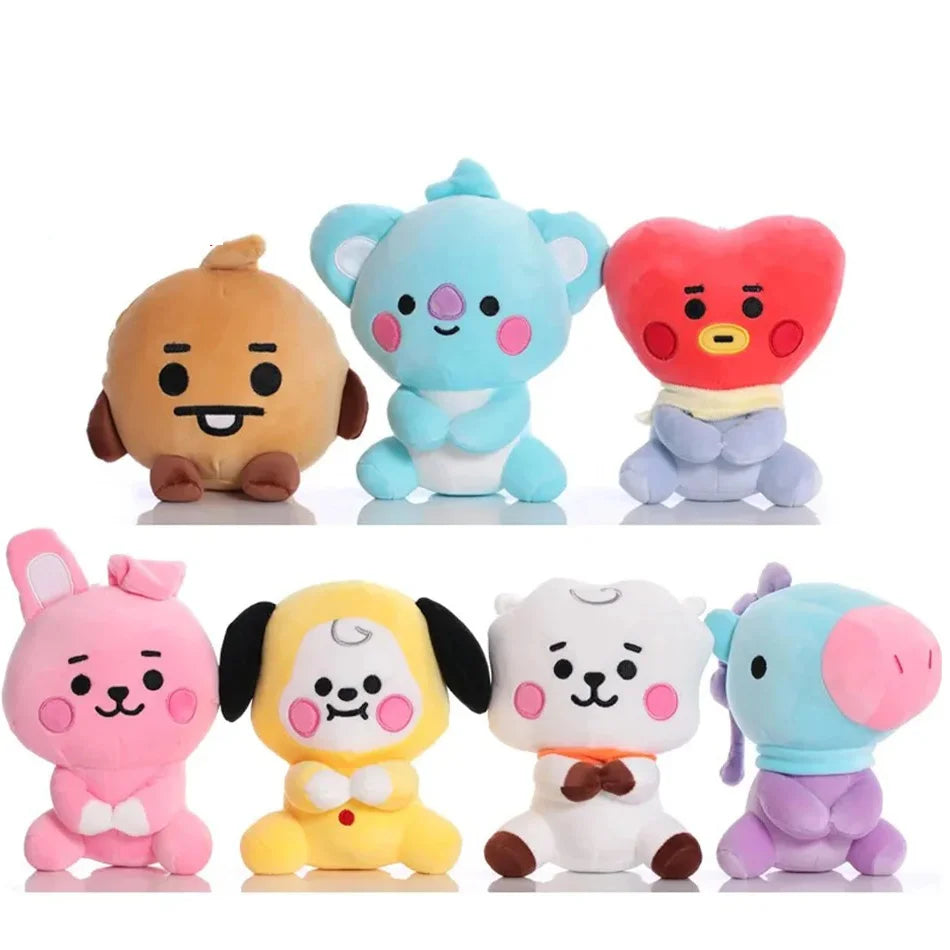 BT21 Cartoon Plush – Chaveiro/Pingente para Mochila, Celular e Escritório
