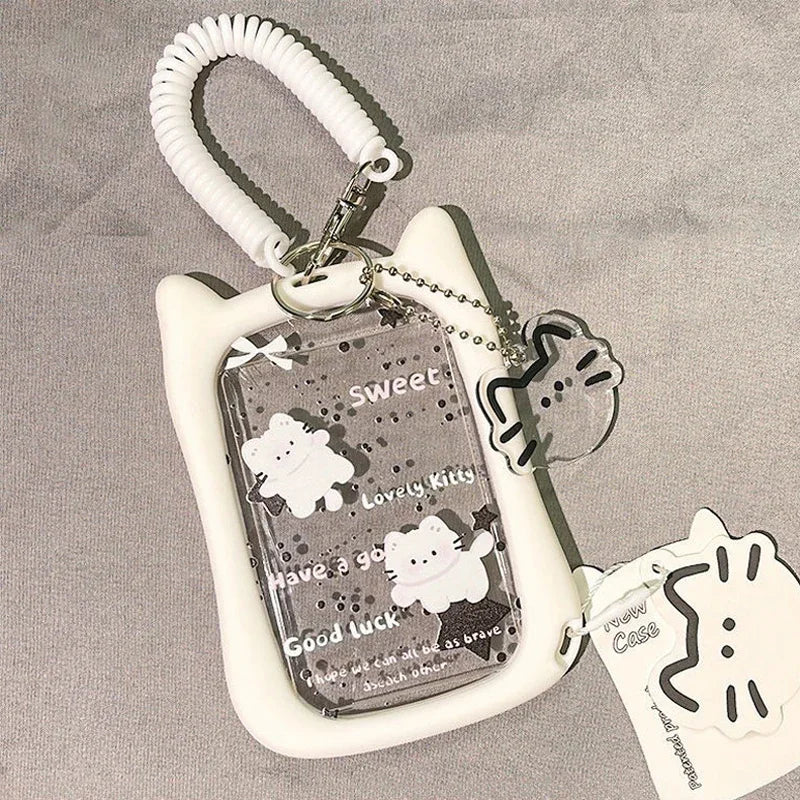 Ins Kpop Photocard Holder Idol Photo Card Keychain Idol Card Collect Kawaii Student Id Card Bus Card Holders 포토카드 용품