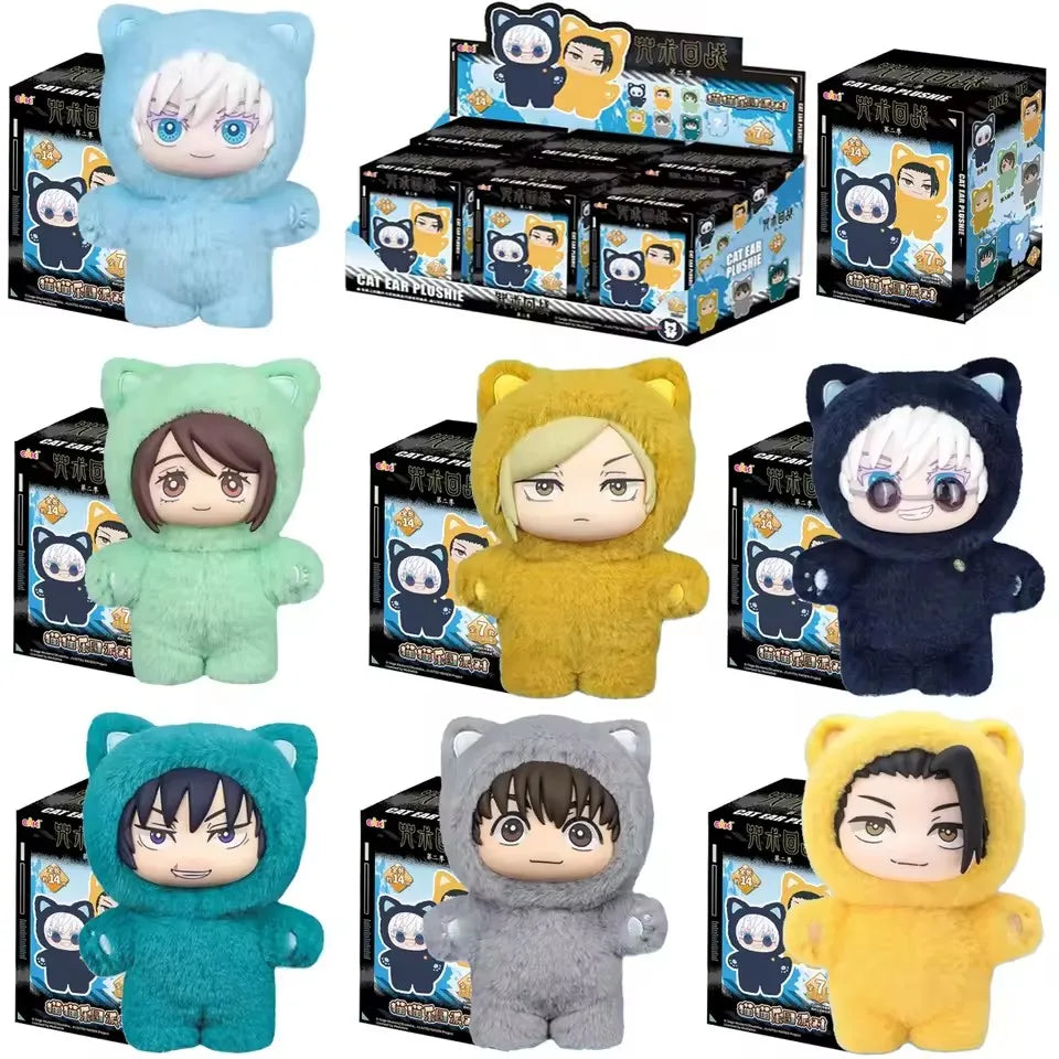 Eaki Jujutsu Kaisen S2 – Gojo Cat Park Party Plush Pendant  Coleção Anime