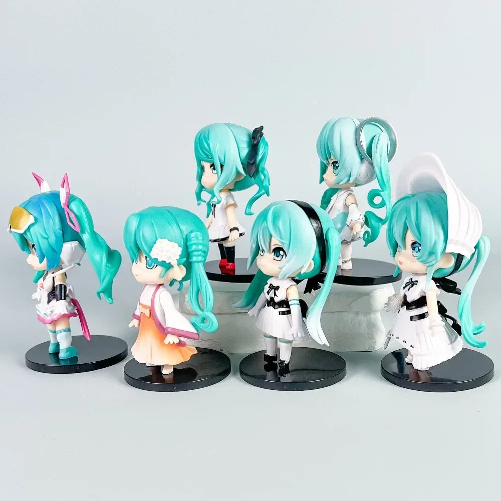 Blind Box Hatsune Miku – Série Qu Yunshang  Mini Figura Anime Fofa em PVC